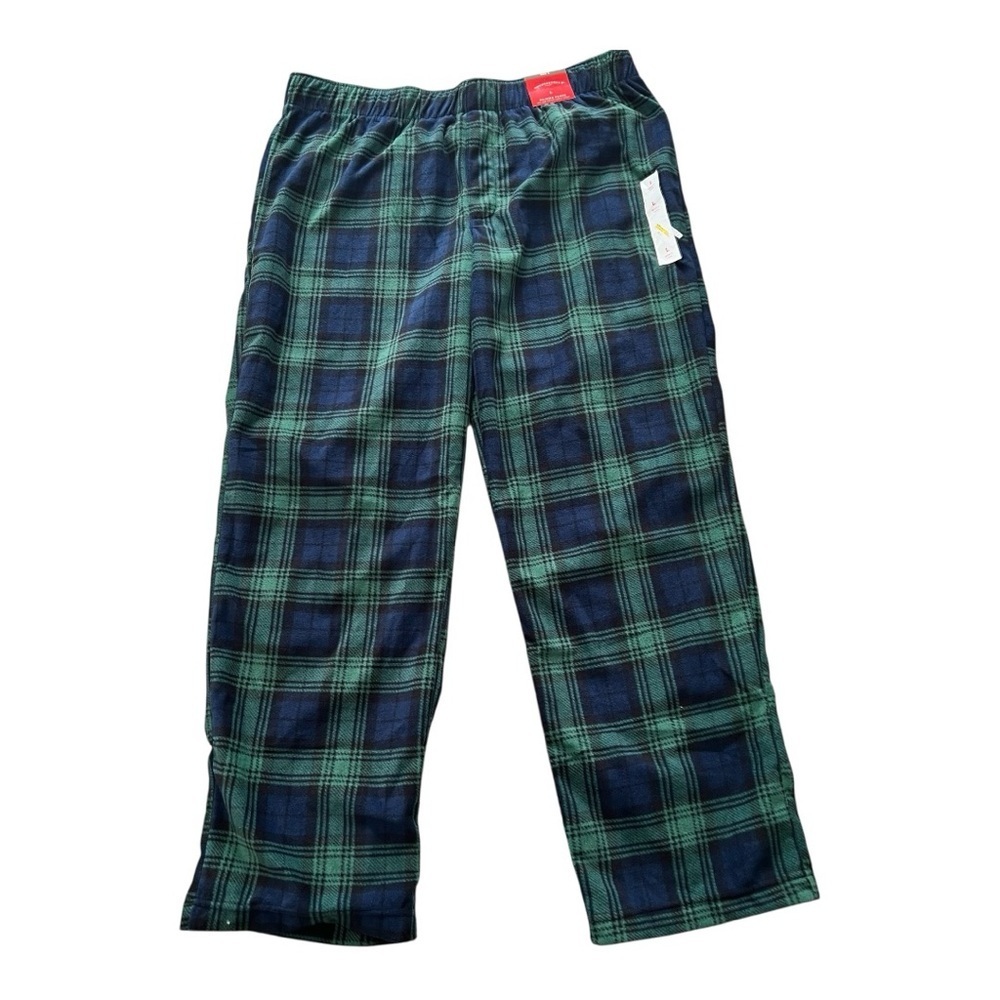 Wondershop Green & Navy Plaid Men's PajamaPants- Size L